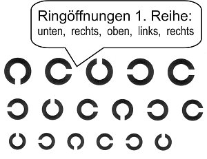 Beispielbogen für den Führerscheinsehtest